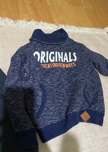 Erkek Çocuk Lacivert Örme İnce Sweatshirt - Görsel 2