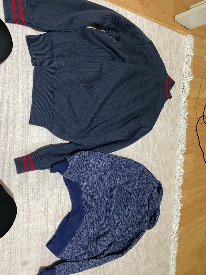 Erkek Çocuk Lacivert Örme İnce Sweatshirt - Görsel 4