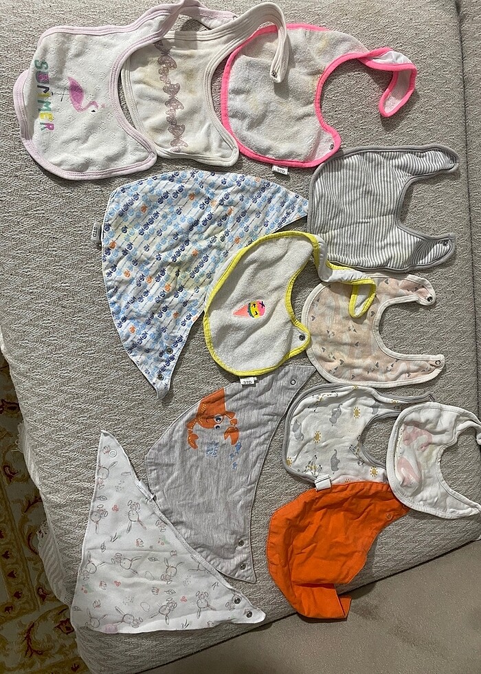 12 Adet Bebek önlük - Görsel 2