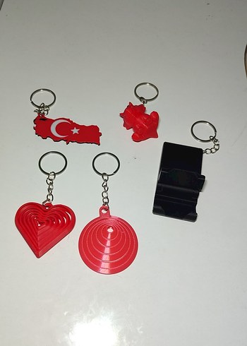 Kirmizi Kalp Turkiye Haritasi Anahtarlik Seti