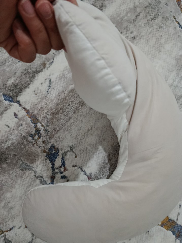 Beyaz Emzirme ve Hamilelik Yastığı - Görsel 3