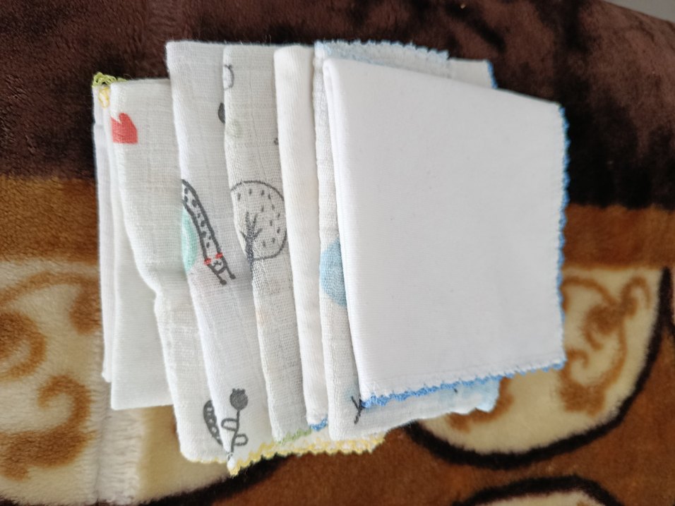 Soobe %100 Pamuk Müslin Ağız Mendili Beyaz - Görsel 4