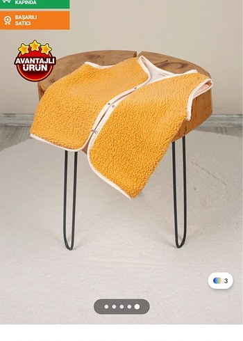 Çocuk Camel Leopar Desenli Polar Yelek - Görsel 3