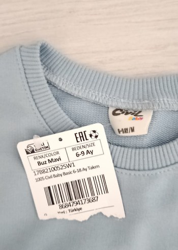 Bebek Erkek Mavi Streetwear Takım - Görsel 2