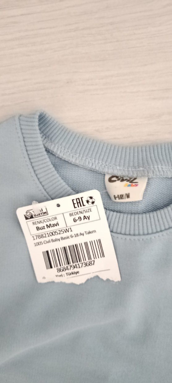 Bebek Erkek Mavi Streetwear Takım - Görsel 2