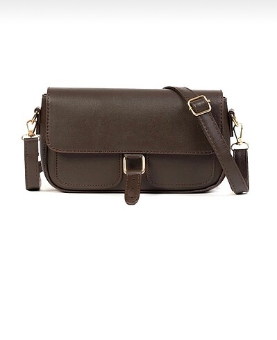 Kahverengi omuz çantası - Görsel 3