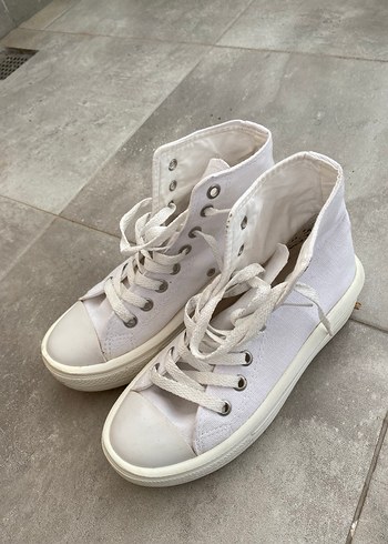 Kadın Beyaz Dolgu Topuklu Spor Ayakkabı - Görsel 2