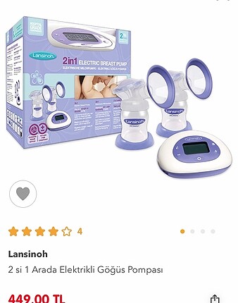 Elektrikli göğüs pompası