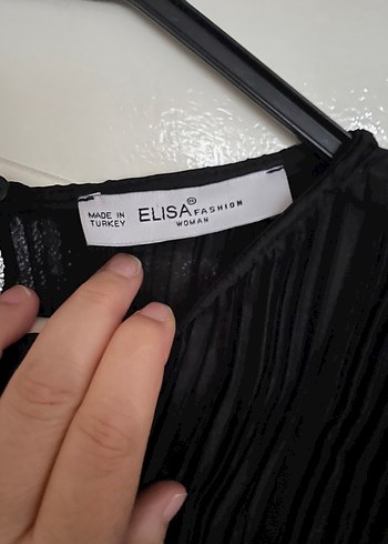 Zara Uzun Kollu Siyah Pilili Uzun Elbise