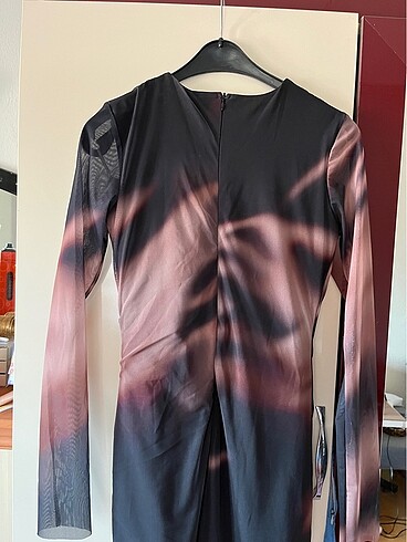 Diğer Vizon Batik Tül Midi boy sıfır elbise