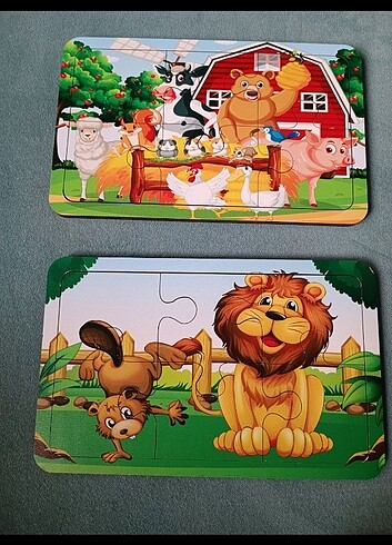  Beden Renk Ahşap 6 parçalı puzzle