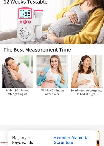 Gebelik için Ultrasonik Bebek Kalp Atış Monitörü - Görsel 4