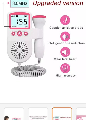 Gebelik için Ultrasonik Bebek Kalp Atış Monitörü - Görsel 6