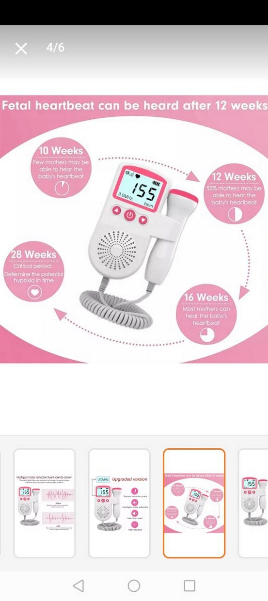 Gebelik için Ultrasonik Bebek Kalp Atış Monitörü - Görsel 5
