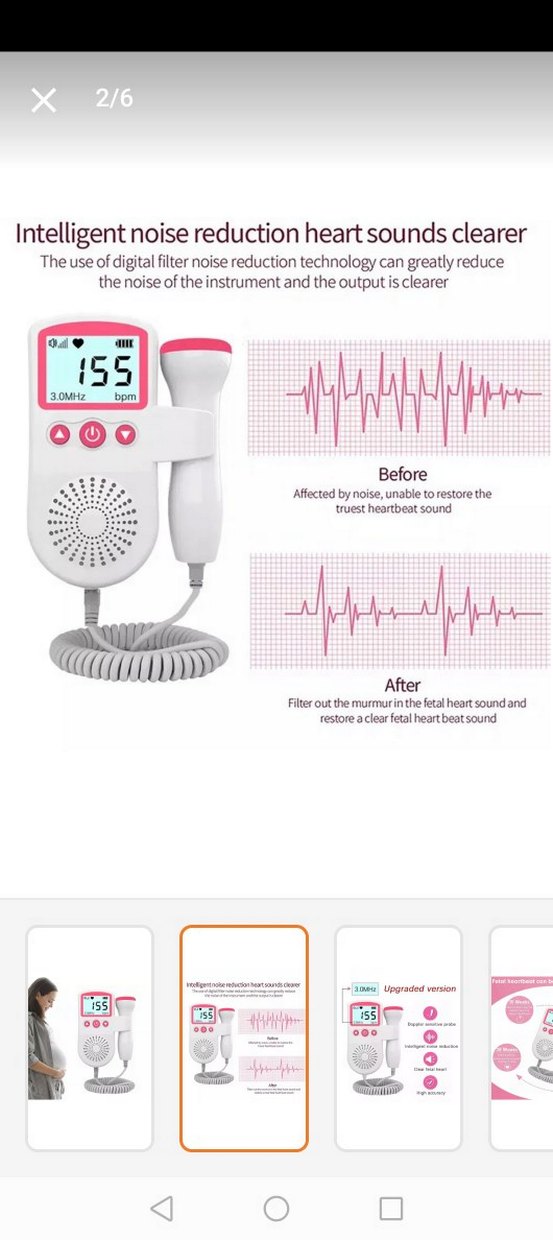 Gebelik için Ultrasonik Bebek Kalp Atış Monitörü - Görsel 2