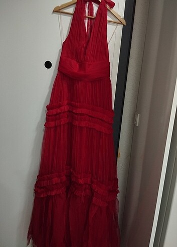 Kırmızı abiye - Görsel 6