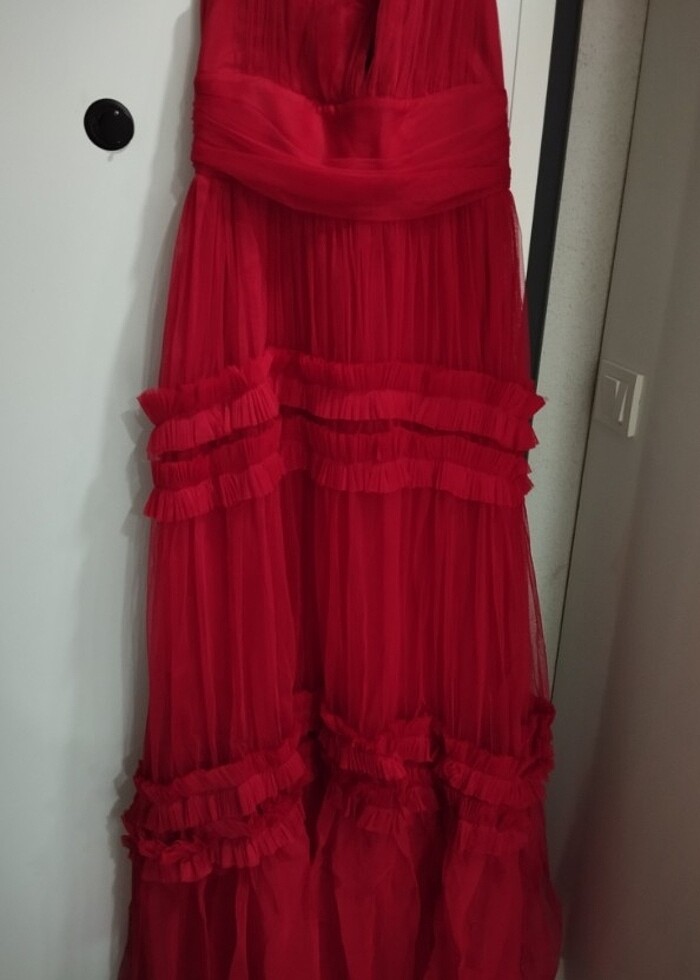 Kırmızı abiye - Görsel 5