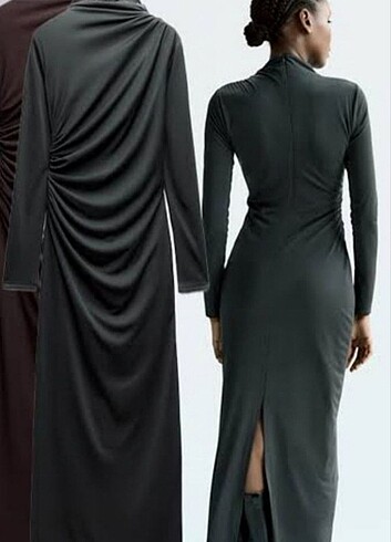 Zara Zara haki drapeli elbise