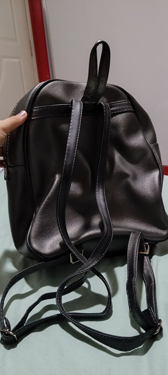 deri sırt çantası,sırt çantası,Gold çanta, kapitone çanta, çanta - Görsel 3