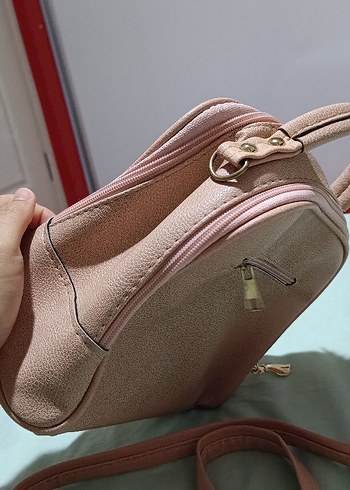 Pembe çanta,kutu çanta, makyaj çantası,zara çanta,el çantası - Görsel 5