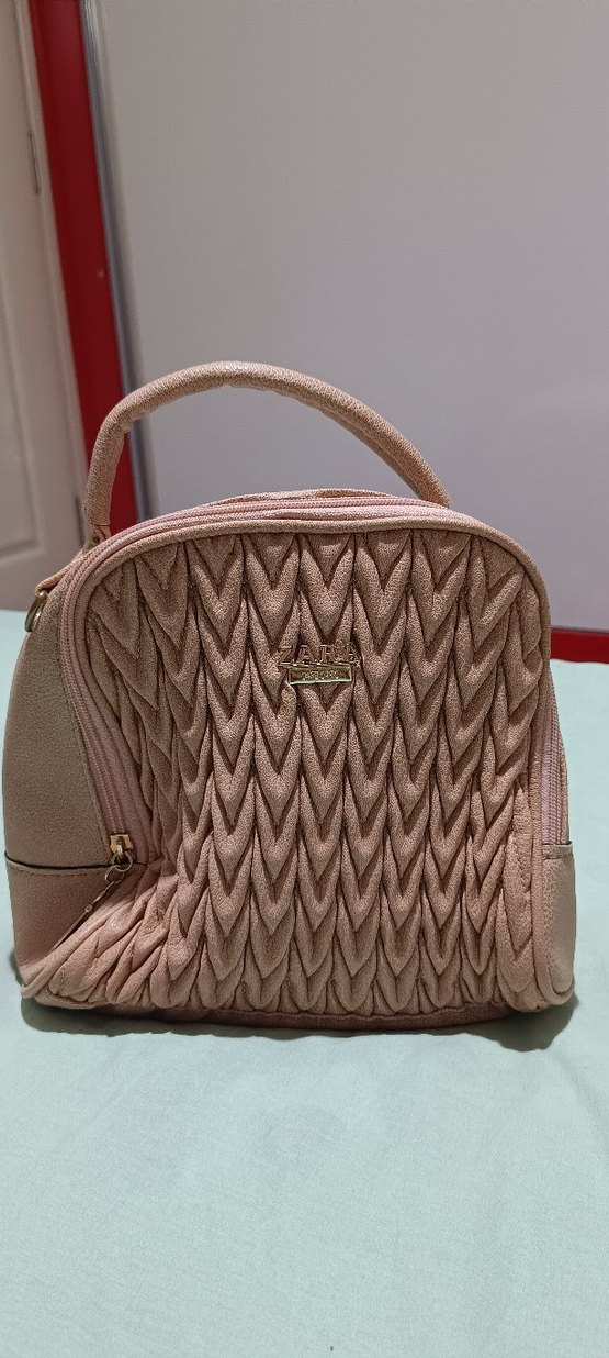 Pembe çanta,kutu çanta, makyaj çantası,zara çanta,el çantası - Görsel 2