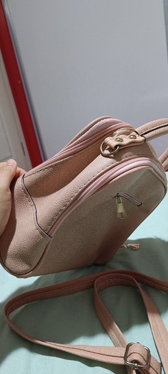 Pembe çanta,kutu çanta, makyaj çantası,zara çanta,el çantası - Görsel 5