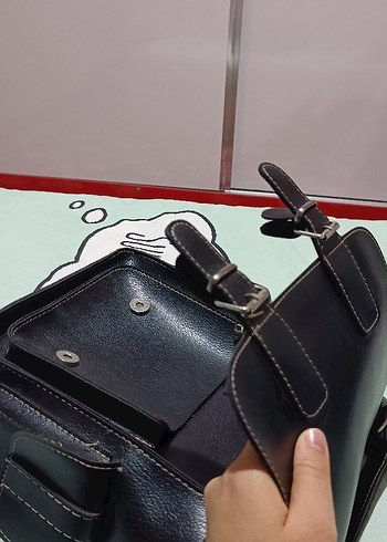 vintige çanta,kutu çanta,kadın çanta,deri çanta,tokalı çanta - Görsel 6