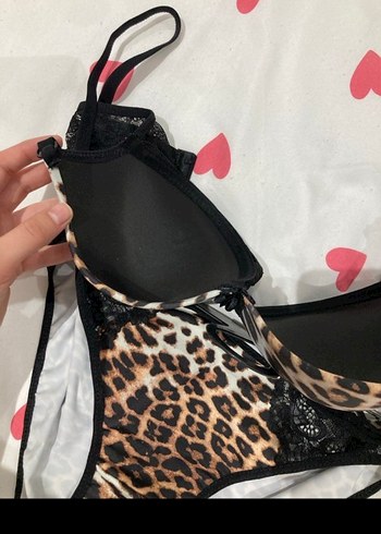 sütyen takım, leopar sütyen takım,bikini takım, külot takim - Görsel 2