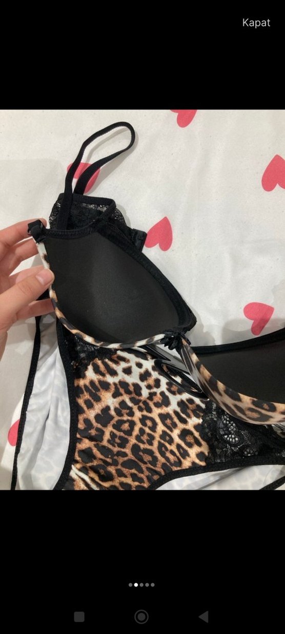 sütyen takım, leopar sütyen takım,bikini takım, külot takim - Görsel 2