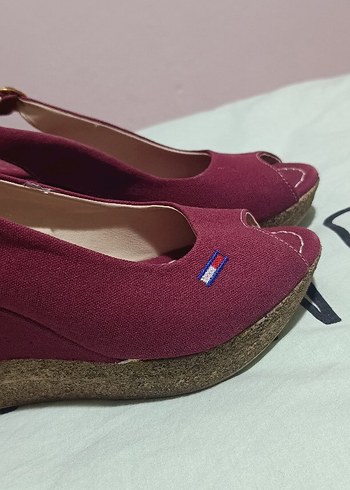 ayakkabı,dolgu topuk ayakkabı,Tommy ayakkabı, topuklu ayakkabı - Görsel 5