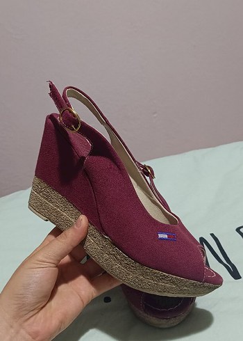 ayakkabı,dolgu topuk ayakkabı,Tommy ayakkabı, topuklu ayakkabı - Görsel 2