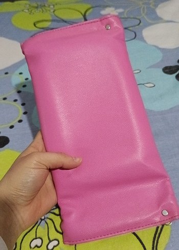 clucth çanta,pembe çanta,kadın çanta,deri çanta, portföy - Görsel 3