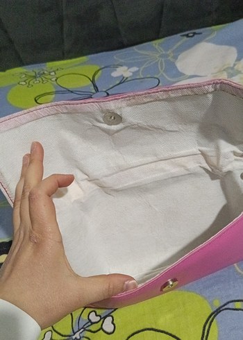 clucth çanta,pembe çanta,kadın çanta,deri çanta, portföy - Görsel 4