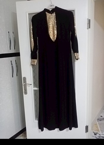 Abiye Uzun Siyah Gotik V Yaka Abiye Elbise