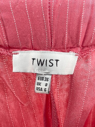 36 Beden pembe Renk Twist Kumaş Pantolon %70 İndirimli.