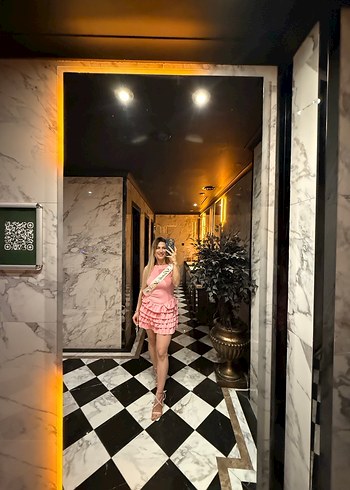 Pembe Mini Fırfırlı  Elbise - Görsel 3