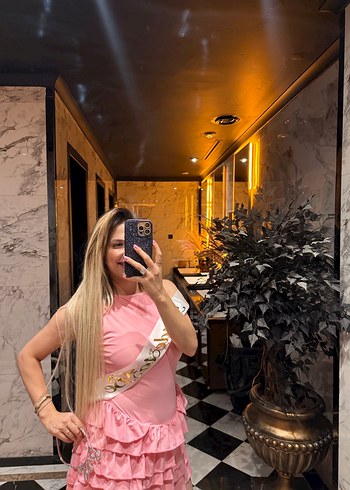 Pembe Mini Fırfırlı  Elbise - Görsel 2