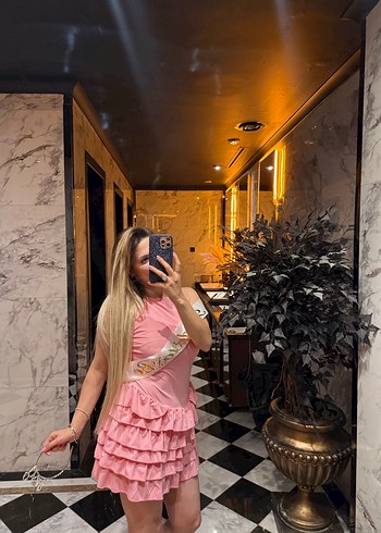 Pembe Mini Fırfırlı  Elbise - Görsel 4