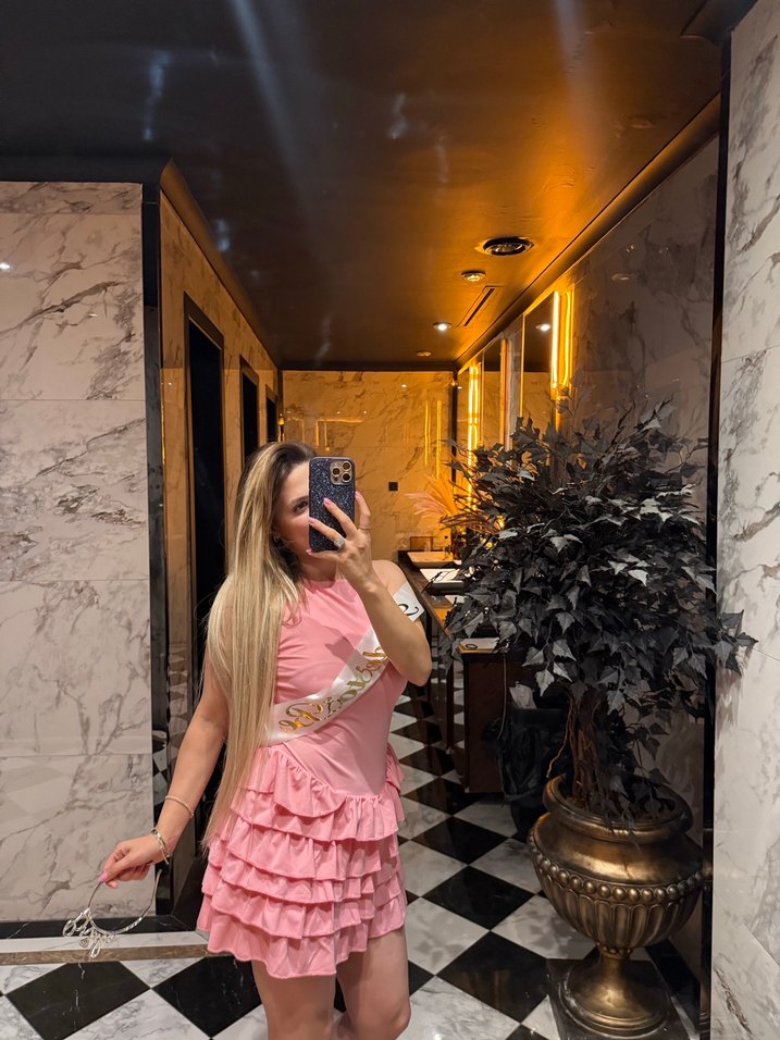 Pembe Mini Fırfırlı  Elbise - Görsel 4