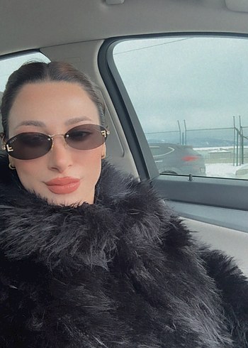 Siyah Kadın Peluş kürk - Görsel 4