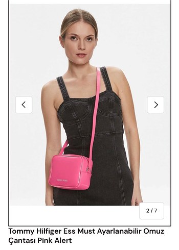 Tommy Hilfiger Ayarlanabilir Pembe Omuz Çantası - Görsel 2