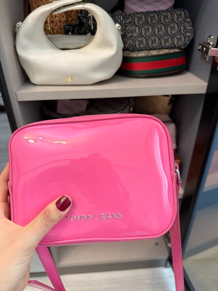 Tommy Hilfiger Ayarlanabilir Pembe Omuz Çantası - Görsel 4