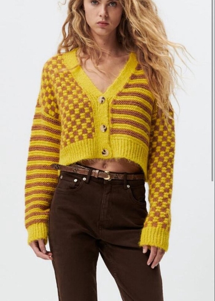 Zara sarı hırka - Görsel 3