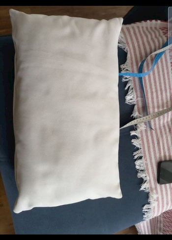 Vintage Baskılı Bej kırlent - Görsel 5