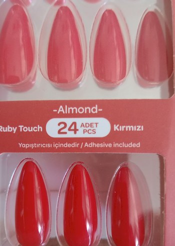 Eklips Kırmızı Parlak Takma Tırnak 24'lü - Görsel 2