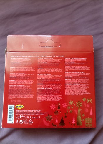 Bee Beauty Renkli Kırmızı Dudak Bakım Seti - Görsel 2