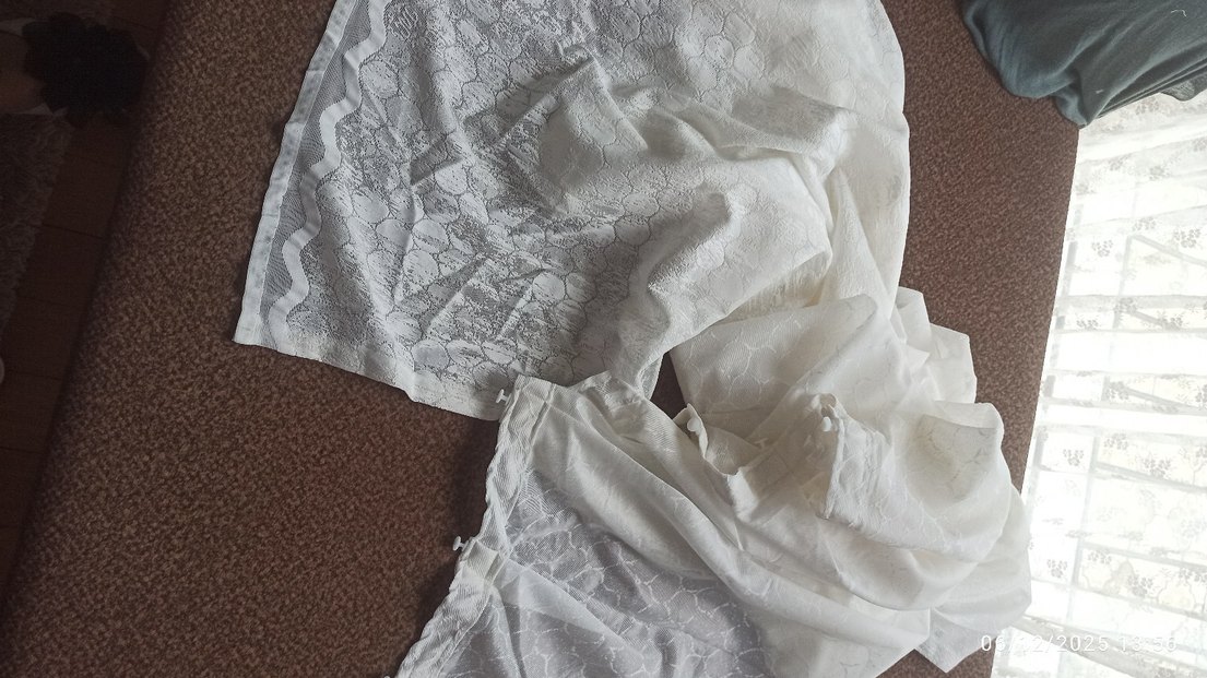 desenli beyaz tül perde 132*215 - Görsel 3