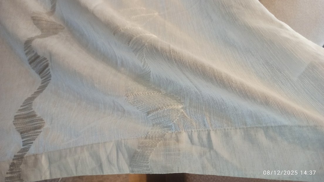 127*181 nakışlı keten tül perde - Görsel 3