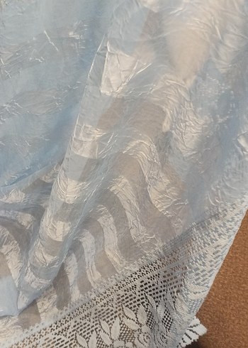 4 ad mavi güpürlü perde - Görsel 3