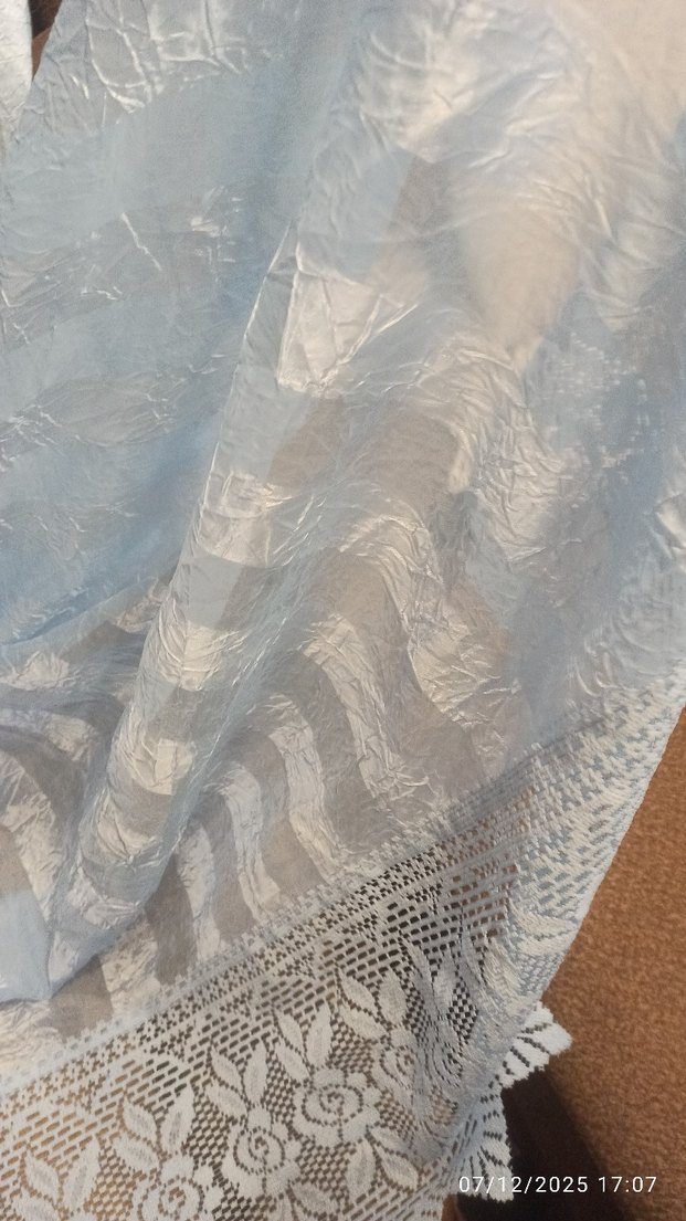 4 ad mavi güpürlü perde - Görsel 3